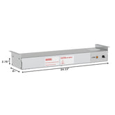 24 in. High Wattage Commercial Food Strip Warmer with Toggle Controls and Cord - 120V, 500W, UL Listed in Stainless-Steel (KM-WSTRIP-24)